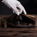 Cowhide Leather men Casual Fashion Travel Fanny Waist Belt Bag Chest Sling Bag Design Bum 7" Phone Case Pouch Male 8136-G