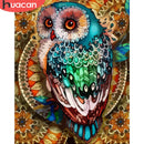 HUACAN Coloring By Numbers Owl Animals Kits Drawing Canvas DIY Pictures Oil Painting Hand Painted Gift Home Decor