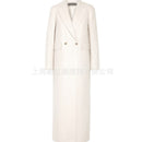 Women Winter Coat Wool 2022 New Double breasted cashmere Vintage Elegant jacket Fashion Outerwear White X-Long Coat Female