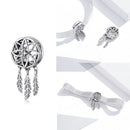 WOSTU 925 Sterling Silver Circle Charm Round CZ Bead Bead Clip Fit Original reflection Charm Bracelet Jewelry Accessories CQX101