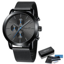 Men's Watch CRRJU Luxury Business Men Stainless Steel WristWatch Men's Military waterproof Date Quartz watches relogio masculino