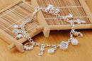 Hot sale silver color bracelet beautiful flowers for women classic high quality fashion jewelry wholesale JSH-lh013