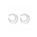 Slovecabin 925 Sterling Silver Luxury Hoop Piercing Boucle Doreille Femme Gold Round Circle Fashion Earrings for Women Jewerly