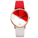 SK Luxury Leather Watches Women Creative Fashion Quartz Watches For Reloj Mujer 2019 Ladies Wrist Watch SHENGKE relogio feminino