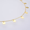 ANDYWEN 925 Sterling Silver Gold Several Coins Pendant Charm Choker Necklace Chain Women European Luxury Fashion Fine Jewelry