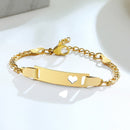 Vnox Anti Allergy Stainless Steel Bracelets for Baby Babi Customize Name Birth ID Bar Personalized Girls Boys Child Unique Gift