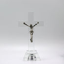 Christian Gifts Nightlight Crystal Jesus Cross Statue Religious Style Crystal Cross Church Decoration Home Decor Craft Ornament