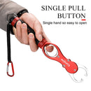 Knots Tool Lip Grip with Scale Catch Fishing Tool Fish Control Clamp Tackle Holder Anti Slip Clip Rope Lip Grip Pliers Aluminum