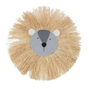 INS Nordic Hand woven Cartoon Lion Hanging Decorations Cotton Thread Weaving Animal Head Ornament Children room Wall Hanging