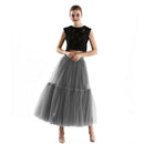 Maxi Long Tulle Skirts for Women Black Gothic Pleated Skirt Casual Party Fairycore Summer Winter Jupe Longue 2022 Falda Mujer
