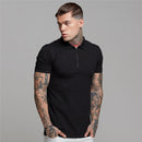 Mens Summer Solid Polo Shirt Short Sleeve Slim Fit Polos Fashion Streetwear Tops Men Cotton Fitness Sports Casual Golf Shirts
