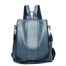 Anti-theft leather backpack women vintage shoulder bag ladies high capacity travel backpack school bags girls mochila feminina