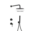 Bathroom Faucet Black Brass Built Installation Rain Shower Head Hand Sprayer With Seat Two-Function And Hot Cold Mixing Switch
