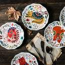 8 Inch Nordic Creative Cartoon Hand Painted Cat Plate Ceramic Tableware Under Glazed Dessert Dish Microwave Snack Steak Plate