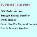 20oz/15oz Sublimation Straight Skinny Tumbler Blank Stainless Steel Tumbler DIY Cups Vacuum Insulated Car Coffee Mugs Gift