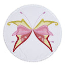 Summer Microfiber Round Beach Towel Circle Fairy Cupid Wings Print Shower Bath Towels Yoga Mat Blanket toalla de playa redonda