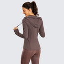Sportswear Woman'S Sports Jacket Women'S Matte Brushed Full Zip Up Hoodie Coats Outerwear Hooded Workout Sports Jackets Pockets