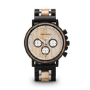 BOBO BIRD Wood Watch Men Luxury Stylish Wooden Timepieces Chronograph Quartz Watches Great Gift for Him Box erkek kol saati OEM