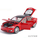 1:32 特斯拉MODEL X MODEL 3 MODEL S 合金汽车模型压铸玩具车 声光儿童玩具 男孩礼物