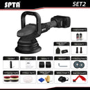 SPTA 18V 5Inch Cordless Car Polisher Dual Action 15mm Orbit  Variable Speed Polishing Machine With 4000mAh Battery For Polishing