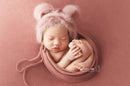 Baby Photography Props  Newborn Photography Hat Bear Doll  Newborn Hat Photography Accessories (1pc Baby Hat and 1pc Bear Doll)