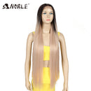 Noble Cosplay Wigs For Black Women Straight Synthetic Lace WIg 38 Inch Ombre Blonde Lace Wig Cosplay Blonde Synthetic Lace Wig