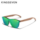 KINGSEVEN手工黑胡桃木偏光太阳镜男女士UV400防护原木配件