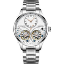 AILANG Genuine Brand Men's Double Tourbillon Luminous Direct-looking Mechanical Watch Automatic Watch Men's Watch   Hollow Movem