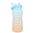 Quifit加仑2升吸管水壶 3.8和2升大容量Tritan材质 不含BPA 励志标语 时间刻度 2000毫升水壶