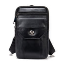 WESTAL Small Men's Bag Genuine Leather Flap Phone Belt Pouch Men's Shoulder Bags Men Leather Crossbody Bags Over The Shoulder