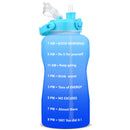 Quifit加仑2升吸管水壶 3.8和2升大容量Tritan材质 不含BPA 励志标语 时间刻度 2000毫升水壶