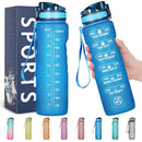 ZOMAKE 32oz Motivational Water Bottle with Time Marker,Leakproof  Sports Water Bottle BPA Free,Fruit Water Bottle Sports 1 Liter