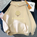 Genshin Impact Harajuku Cartoon Print Hoodie Women Loose Cute Long Sleeve Pullover Tops Harajuku Sweatshirt Tops vintage Clothes