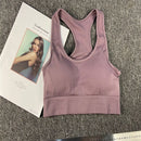 无缝健身女士瑜伽服高弹力运动套装带胸垫运动文胸高腰运动紧身裤健身房