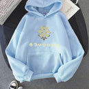Genshin Impact Harajuku Cartoon Print Hoodie Women Loose Cute Long Sleeve Pullover Tops Harajuku Sweatshirt Tops vintage Clothes