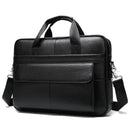 WESTAL Men's Briefcases Messenger Bag Men's Genuine Leather 14'' Laptop Bag Man Leather Office Business Bags for Document 8572