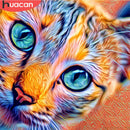 华灿 5D钻石画满钻动物刺绣猫咪十字绣家居装饰马赛克手工