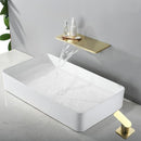 Waterfall Sink Faucet Shelf Basin Water Mixer Tap Quality Black Wall Mounted Brass Elegant Life Decoration Bathroom Hotel