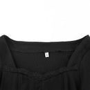 Rockmore Split Lace Sexy Mini Dress Women Transparent Long Sleeve Bodycon Square Collar Above Knee Dresses Party Dress Vedtidos