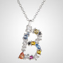 ANDYWEN 925 Sterling Silver 26 Letters Gold Initial  A B Pendant Necklace Thin Long Chain Adjustable Mini P G CZ Jewelry