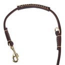 Multifunctional Two Dog Leash soft Real Leather handle Double Leashes P chain Collar Long Short pet Dog Walking Training Lead