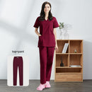 Hospital Operating Room Black Blue Nurse Scrubs Set Beauty Salon Work Uniform Medical Surgical Tops Pants Pet Doctor Workwear