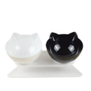 Non-Slip Cat Bowl Transparent Durable Pet Double Bowls With Raised Stand For Cats Dog Food Feeder Drink Water Bowl Pets Supplies