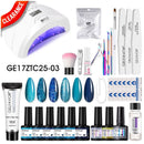 Gelfavor Gel Nail Polish Manicure Set Semipermanent Nail Polish UV Varnish Hybrid Soak-off Gel Kits For Extension Nail Art