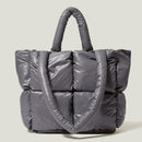 Fashion Large Tote Padded Handbags Designer Quilted Women Shoulder Bags Luxury Nylon Down Cotton Crossbody Bag Winter Purse 2022