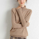 Women Turtleneck Merino Wool Cashmere Sweater Long Sleeves Autumn Winter Sweater Women&
