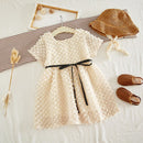 Humor Bear  Summer New  Sleeveless Cute Girl Dress Toddler Kid Princess Party Dress Print Back Bow Baby Kids Clothes