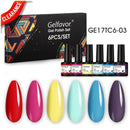 Gelfavor Gel Nail Polish Manicure Set Semipermanent Nail Polish UV Varnish Hybrid Soak-off Gel Kits For Extension Nail Art
