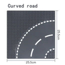 City Road Street Baseplate Straight Crossroad Curve T-Junction Building Blocks Base Plates Construction for Children Kids Gift