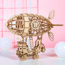 Robotime New Arrival DIY 3D Gramophone Box,Pumpkin Cart Wooden Puzzle Game Assembly Popular Toy Gift for Children Adult TG408